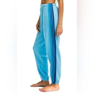 Aviator Nation Blue Striped Joggers